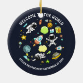 宇宙カッコいいテーマ – 宇宙飛行士&ロケット船 セラミックオーナメント (裏面)