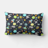 宇宙カッコいいテーマ – 宇宙飛行士&ロケット船 ランバークッション (裏面)