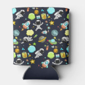 宇宙カッコいいテーマ – 宇宙飛行士&ロケット船 缶クーラー (裏面)