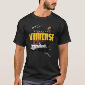 宇宙カッコいい宇宙シャトルイラストレーショングラフィックD Tシャツ (正面)