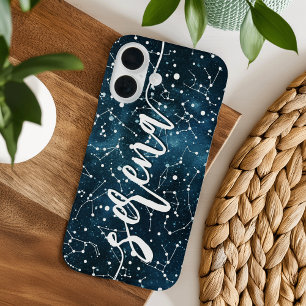 宇宙カッコいい星座パーソナライズされた iPhone 16ケース
