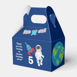 宇宙カッコいい飛行士ロケット子供の誕生日パーティー フェイバーボックス