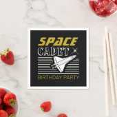 宇宙カデット、宇宙船、誕生日 スタンダードカクテルナプキン (インサイチュ)