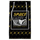 宇宙カデット、宇宙船、誕生日 スモールペーパーバッグ (正面)