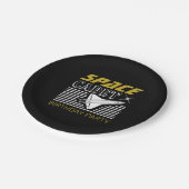 宇宙カデット、宇宙船、誕生日 ペーパープレート (アングル)