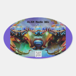 宇宙カニ2シール 楕円形シール