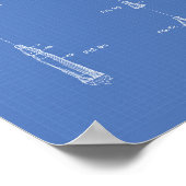 宇宙カプセル1963特許技術青写真 ポスター (角)