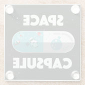 宇宙カプセル ガラスコースター (裏面)