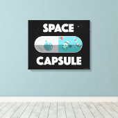 宇宙カプセル キャンバスプリント (インサイチュ (ウッドフロア))