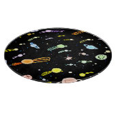 宇宙カラフルの天体の模様 カッティングボード (角)