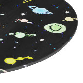 宇宙カラフルの天体の模様 カッティングボード (角)