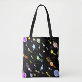 宇宙カラフルの天体の模様 トートバッグ (正面)