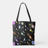 宇宙カラフルの天体の模様 トートバッグ (裏面)