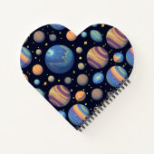 宇宙カラフルの惑星と星 ノートブック (裏面)