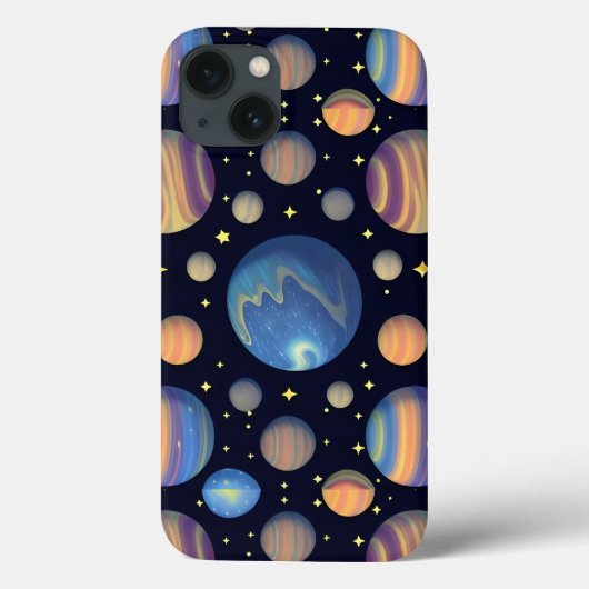 宇宙カラフルの惑星と星 Case-Mate iPhoneケース (裏面)