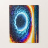 宇宙カラフルの惑星の上で渦巻く銀河系 ジグソーパズル (縦)
