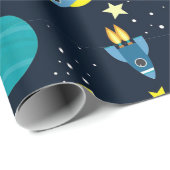 宇宙カラフルをテーマにしたパターン ラッピングペーパー (ロールコーナー)