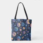 宇宙カラフルをテーマにした トートバッグ (裏面)