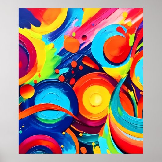 宇宙カラフルカオス絵を描ズ ポスター (正面)