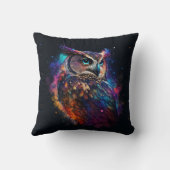 宇宙カラフルフクロウ クッション (裏面)