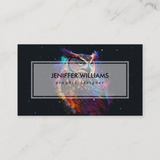 宇宙カラフルフクロウ 名刺 (正面)