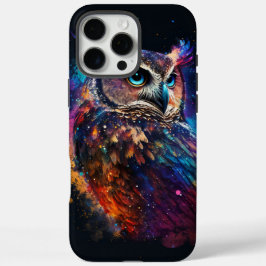 宇宙カラフルフクロウ iPhone 16 PRO MAXケース