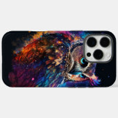宇宙カラフルフクロウ Case-Mate iPhoneケース (裏面 (横))