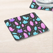 宇宙カラフル宇宙の宝石 スクエアペーパーコースター (アングル)