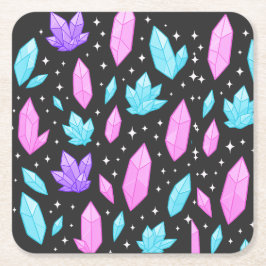 宇宙カラフル宇宙の宝石 スクエアペーパーコースター