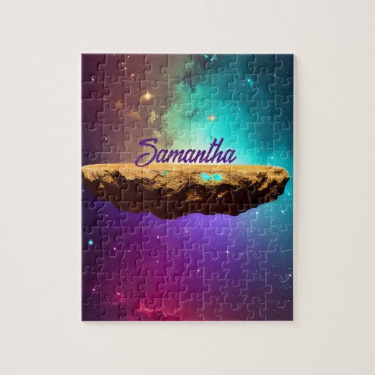 宇宙カラフル宇宙浮遊小惑星名 ジグソーパズル (縦)