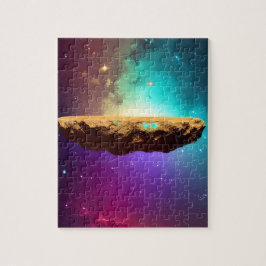宇宙カラフル宇宙浮遊小惑星高原 ジグソーパズル