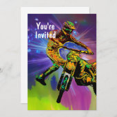 宇宙カラフル宇宙 招待状 (正面/裏面)