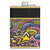 宇宙カラフル模様がデザインに輝く鮮やか フラスク (裏面)