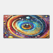 宇宙カラフル水彩外空間デザイン デスクマット (正面)