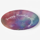 宇宙カラフル水色のカスタム紙プレート ペーパープレート (アングル)