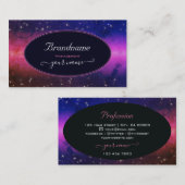 宇宙カラフル銀河系グリッタースターズナイトスカイ 名刺 (正面/裏面)