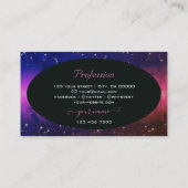 宇宙カラフル銀河系グリッタースターズナイトスカイ 名刺 (裏面)