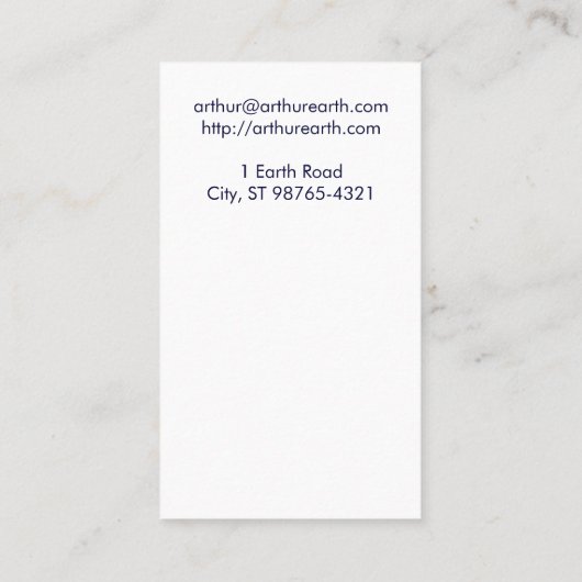 宇宙カードからの地球 名刺 (裏面)