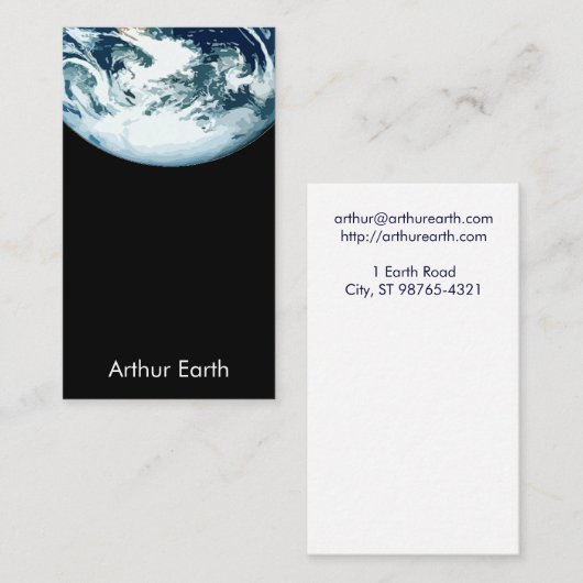宇宙カードからの地球 名刺 (正面/裏面)