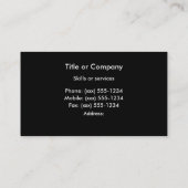 宇宙カード~ 名刺 (裏面)