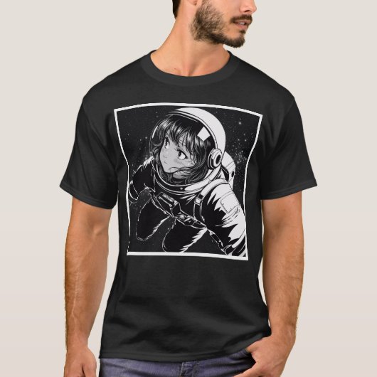 宇宙ガールアニメ2 Tシャツ (正面)