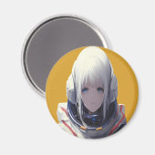 宇宙ガールアートプリントコズミックアドベンチャー マグネット (正面/裏面)