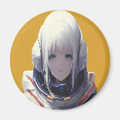 宇宙ガールアートプリントコズミックアドベンチャー マグネット (正面)