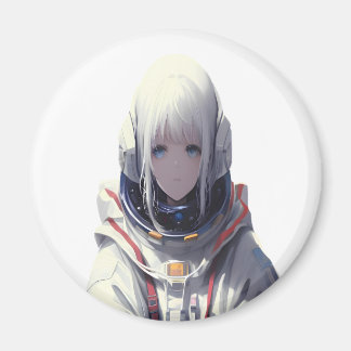 宇宙ガールアートプリント – コズミックアドベンチャーマグネット マグネット