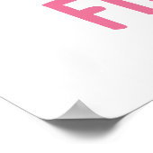 宇宙ガール誕生日ピンク系惑星ウェルカムパーティー ポスター (角)