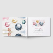 宇宙ガール誕生日銀河系星惑星 ゲストブック (全面)