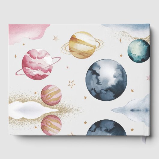 宇宙ガール誕生日銀河系星惑星 ゲストブック (裏面)