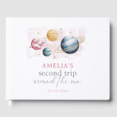 宇宙ガール誕生日銀河系星惑星 ゲストブック (正面)