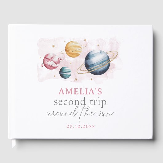 宇宙ガール誕生日銀河系星惑星 ゲストブック (正面)