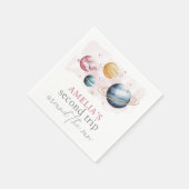 宇宙ガール誕生日銀河系星惑星 スタンダードカクテルナプキン (角)